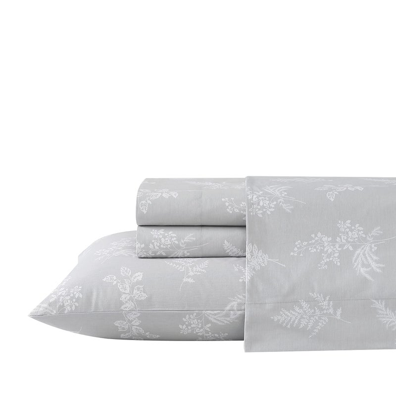 Stone Cottage - Full Sheets, Cotton Percale Bedding Set, Crisp & Cool Ideal Bedding Set (Foliage, Full) - Image 1